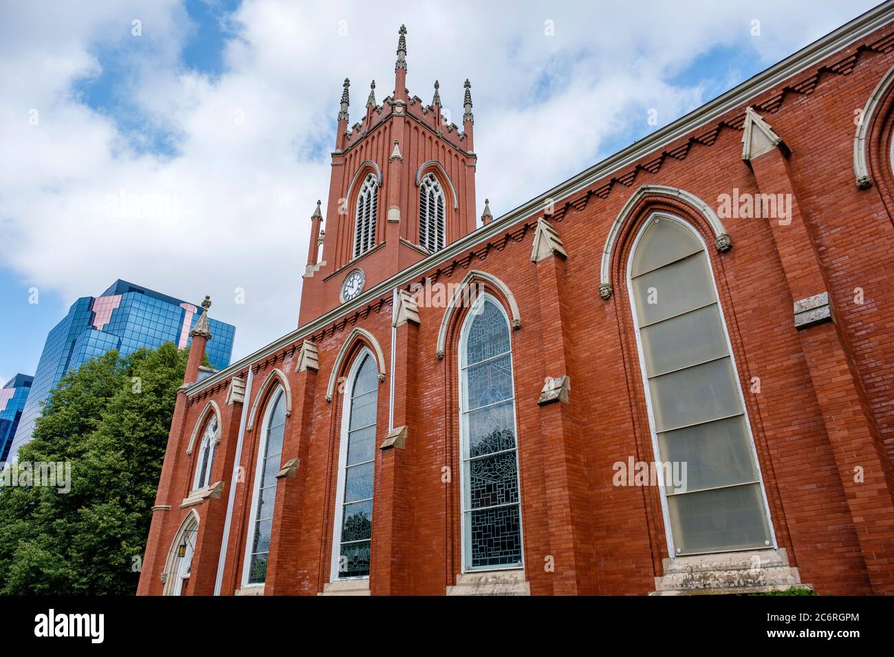 Cattedrale di San Paolo, sede della diocesi di Huron della Chiesa Anglicana del Canada, centro di Londra, Ontario sudoccidentale, Canada Foto Stock