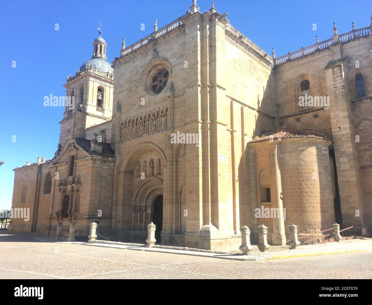 Facciata della cattedrale di Ciudad Rodrigo Foto Stock