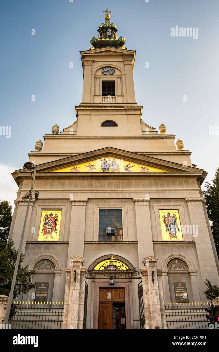 Belgrado / Serbia - 6 ottobre 2018: Cattedrale Chiesa di San Michele Arcangelo Chiesa ortodossa serba a Belgrado, Serbia Foto Stock