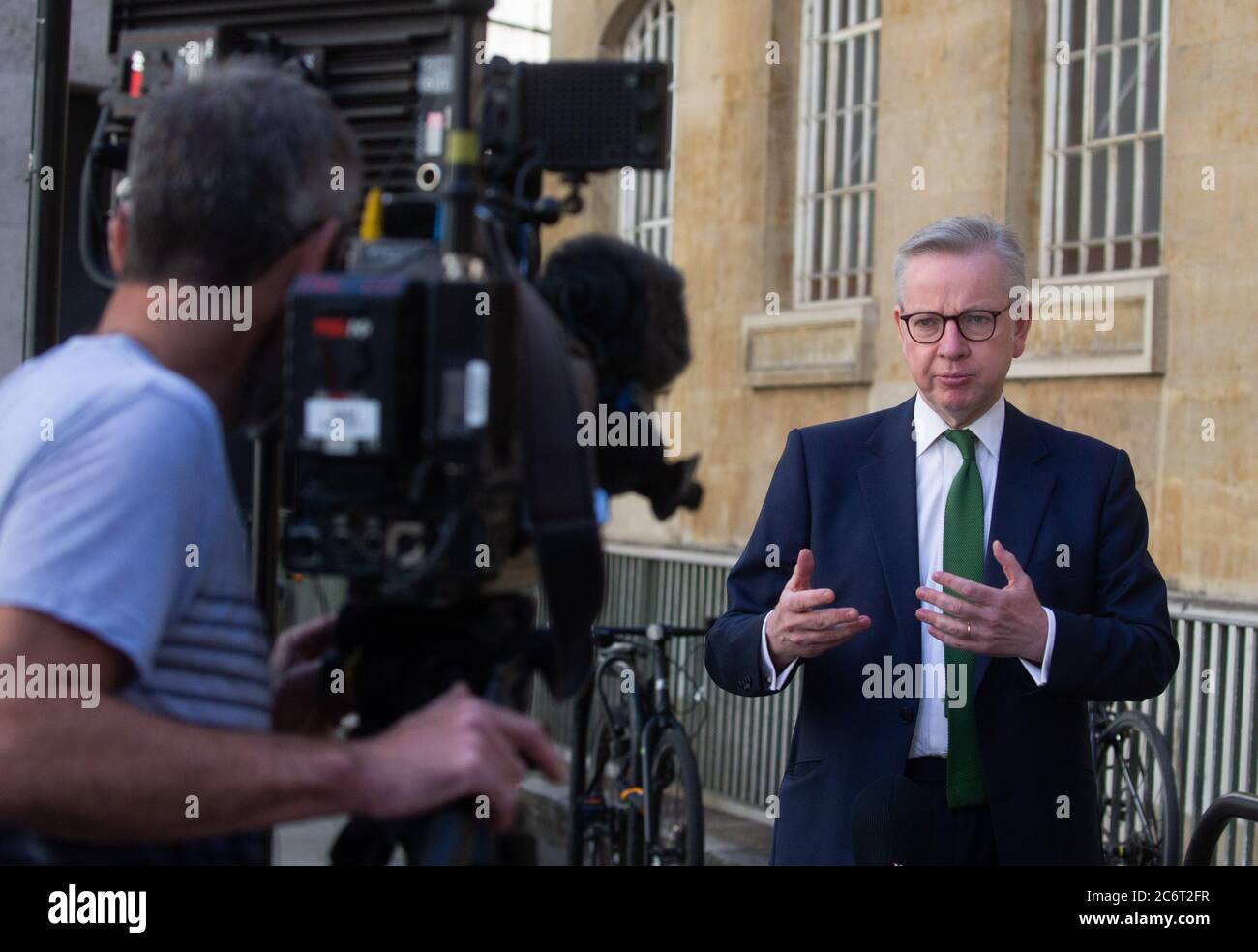 Londra, Regno Unito. 12 luglio 2020. Michael Gove ha rilasciato un'intervista prima di andare su "The Andrew Marr Show". Credit: Tommy London/Alamy Live News Foto Stock