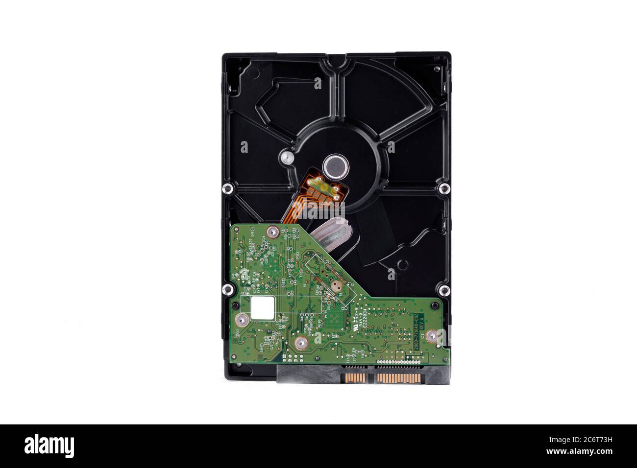 l'unità disco rigido della scheda è la memorizzazione dei dati per il computer digitale dati su sfondo bianco, la tecnologia del disco rigido isolata Foto Stock