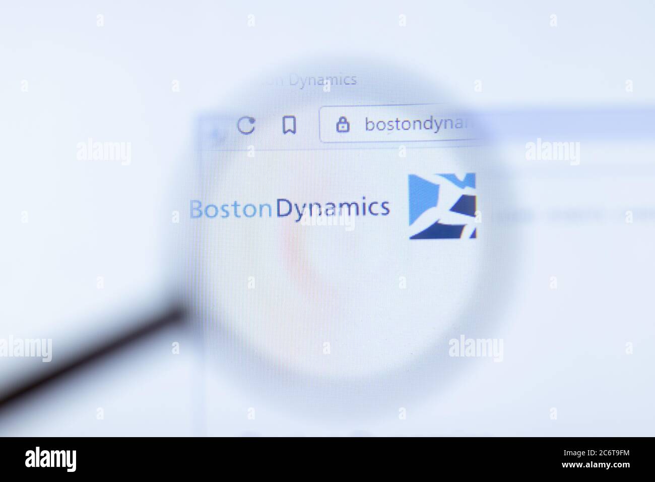 Mosca, Russia - 1 Giugno 2020: Sito web Boston Dynamics con logo , Editoriale illustrativo Foto Stock
