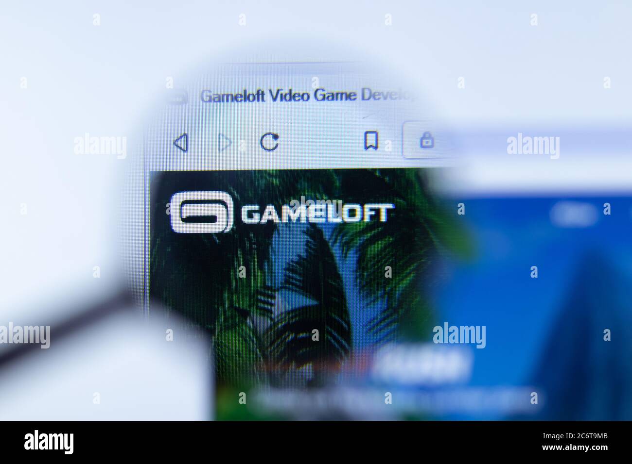 Mosca, Russia - 1 Giugno 2020: Sito Gameloft con logo , Editoriale illustrativo Foto Stock