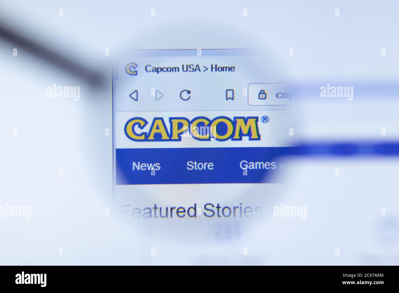 Mosca, Russia - 1 Giugno 2020: Sito Capcom con logo , Editoriale illustrativo Foto Stock