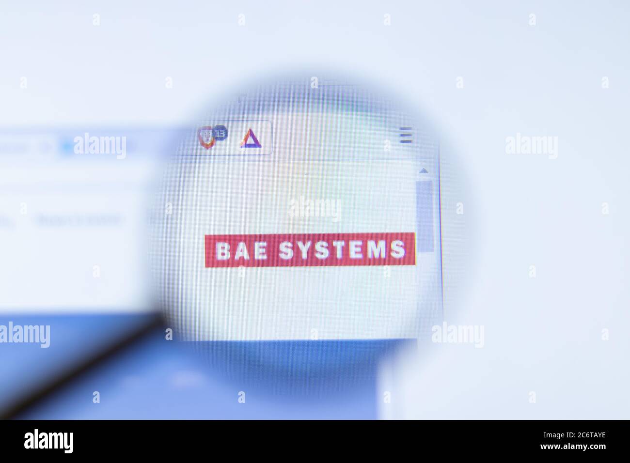 Mosca, Russia - 1 Giugno 2020: Sito web BAE Systems plc con logo , Editoriale illustrativo Foto Stock