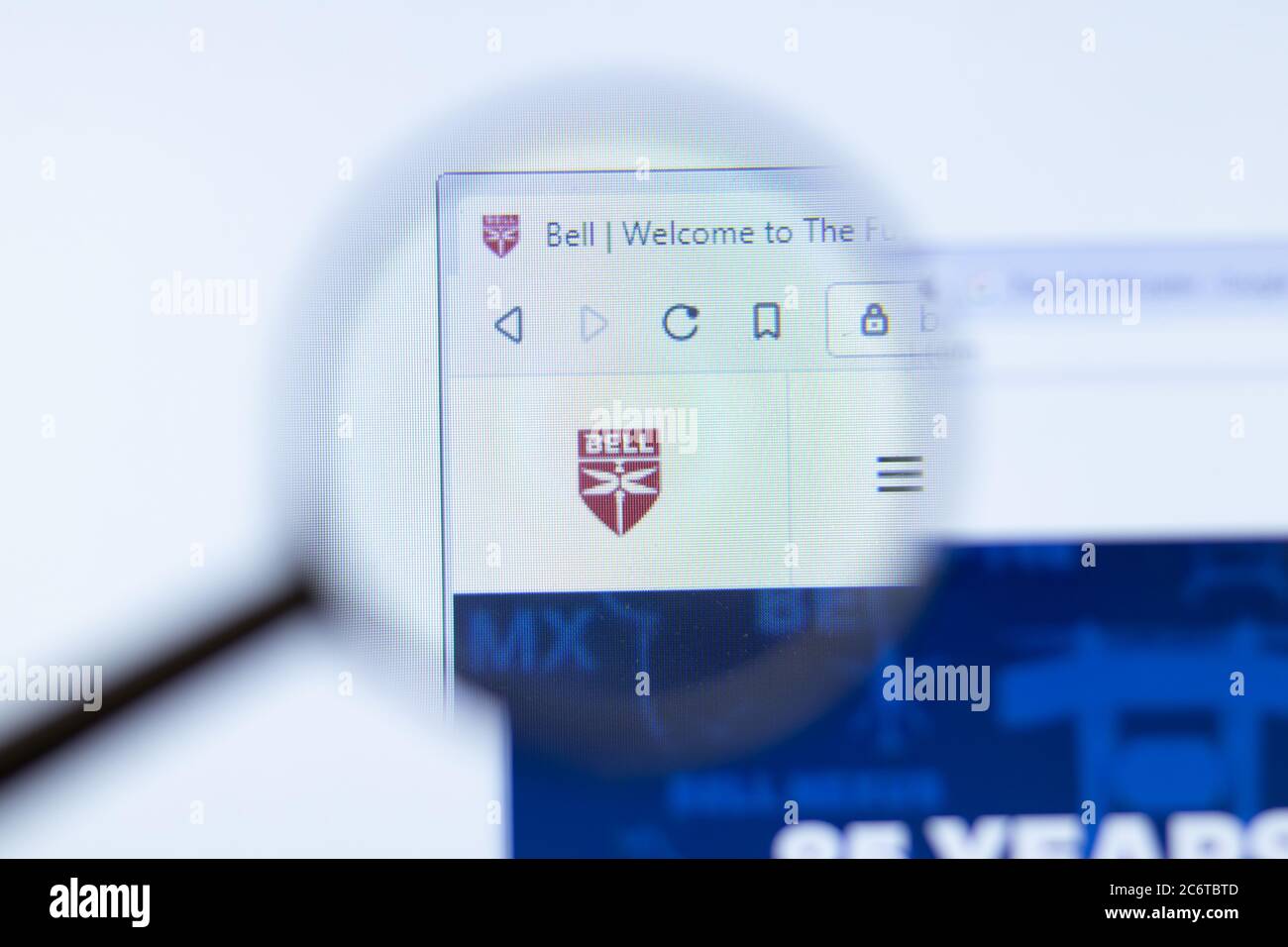 Mosca, Russia - 1 giugno 2020: Sito web di Bell Corporation con logo , Editoriale illustrativo Foto Stock