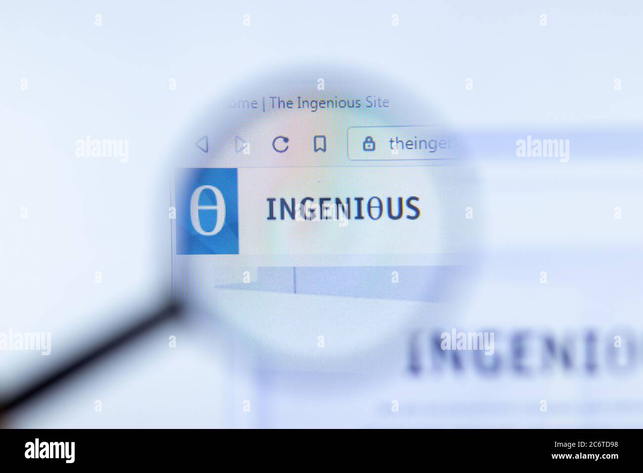 Mosca, Russia - 1 giugno 2020: Sito web di Ingenious Media con logo , Editoriale illustrativo Foto Stock