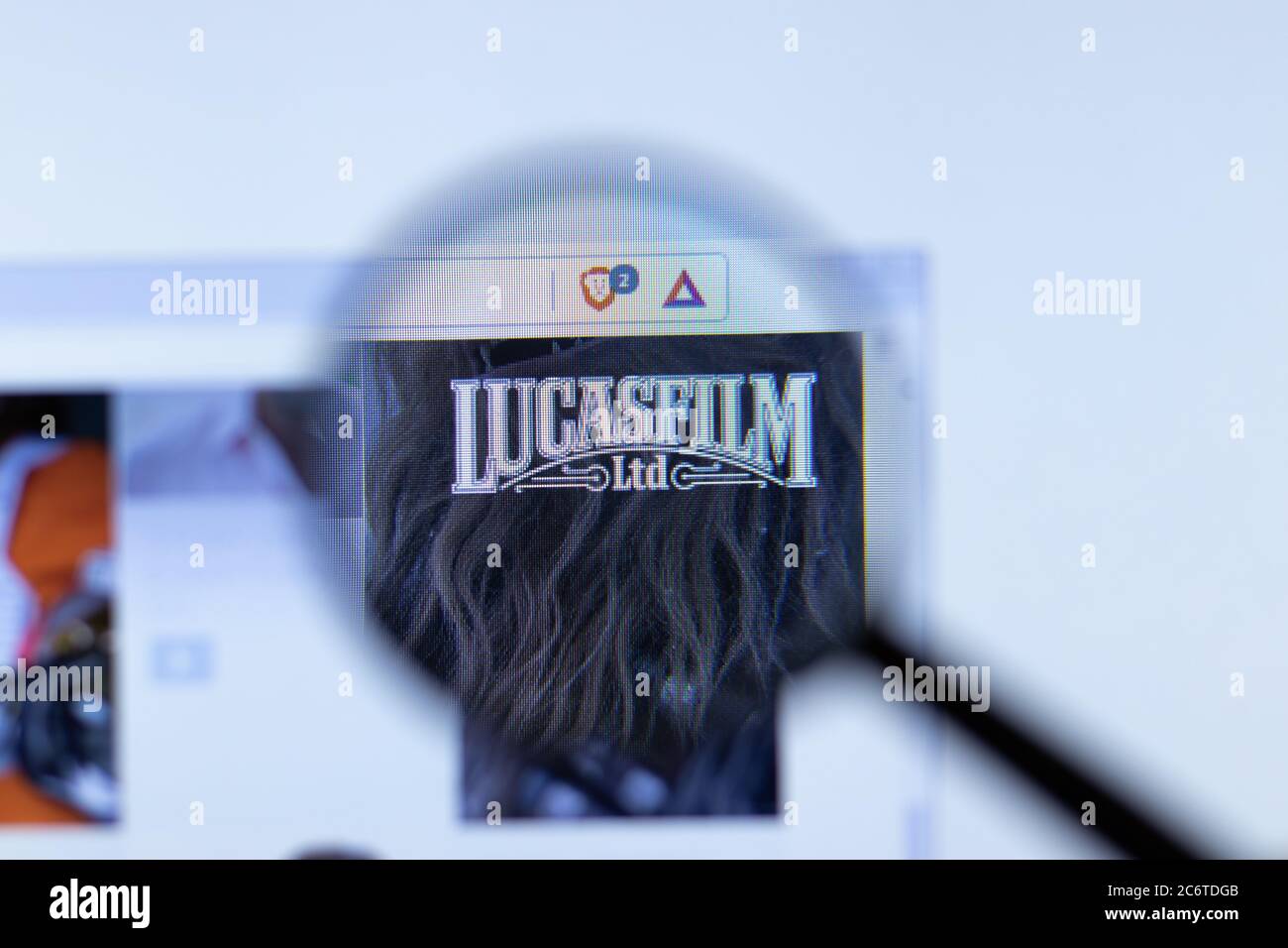 Mosca, Russia - 1 Giugno 2020: Sito web Lucasfilm con logo , Editoriale illustrativo Foto Stock