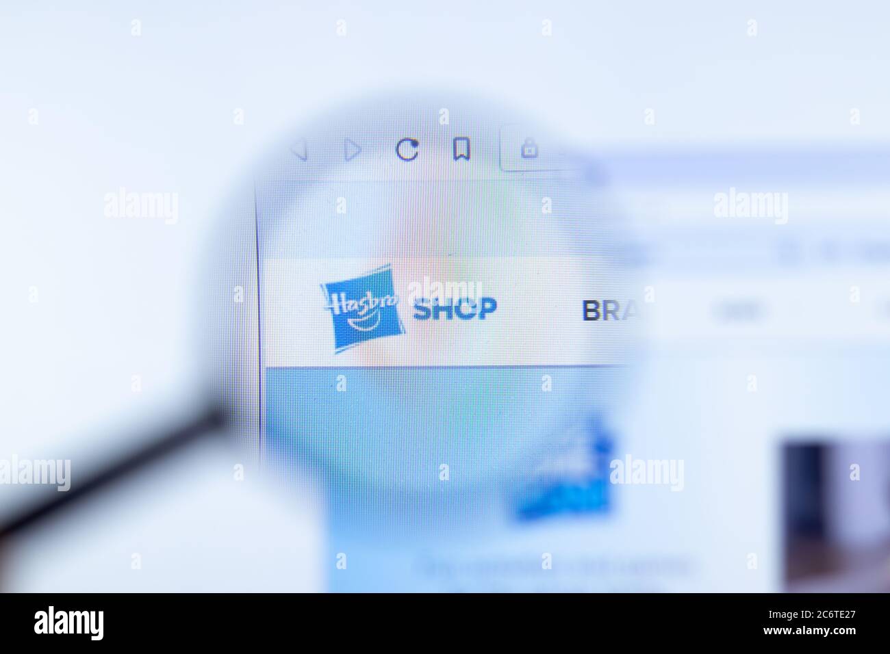 Mosca, Russia - 1 Giugno 2020: Sito Hasbro con logo , Editoriale illustrativo Foto Stock