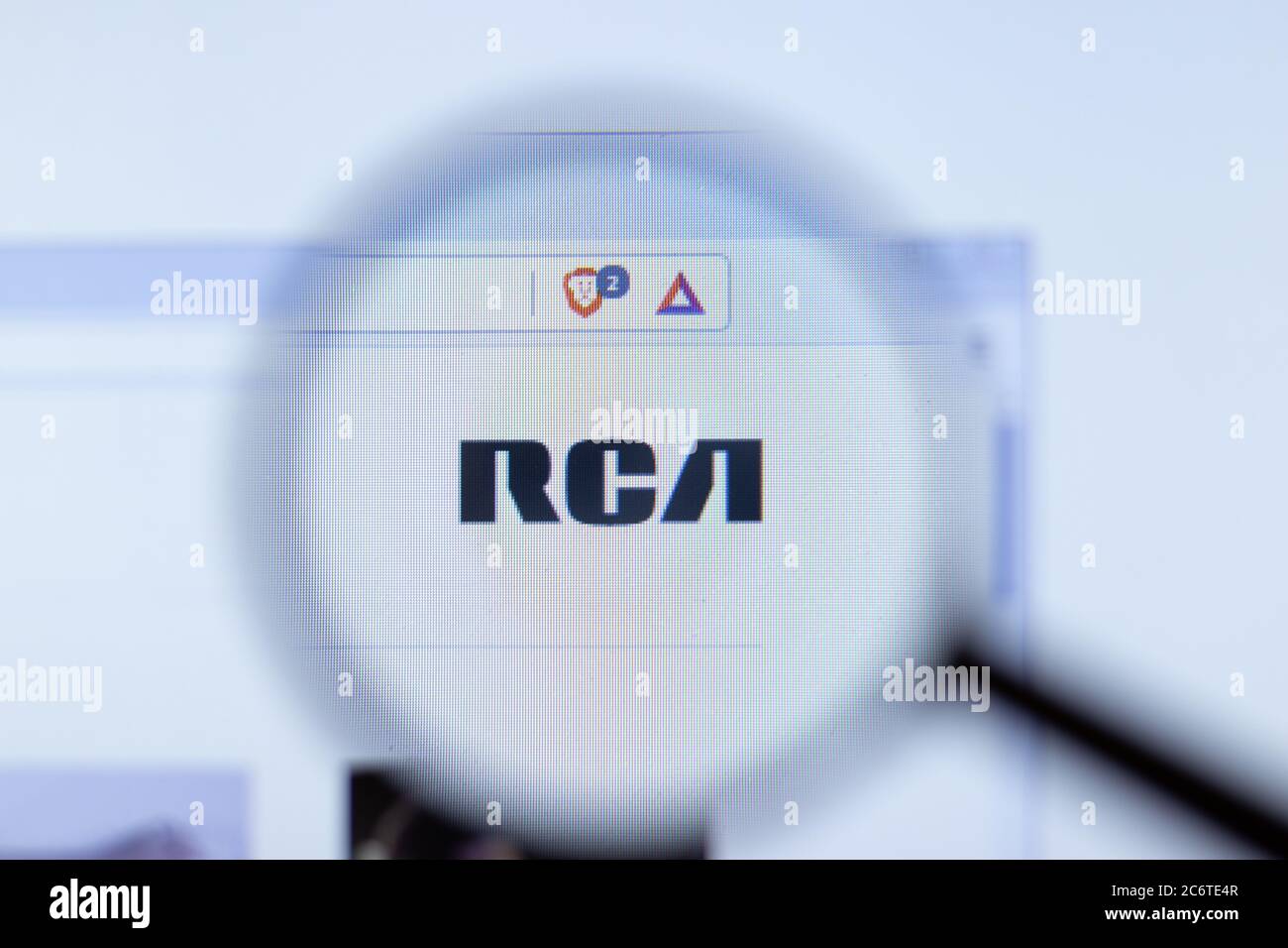 Mosca, Russia - 1 giugno 2020: Sito RCA con logo , Editoriale illustrativo Foto Stock