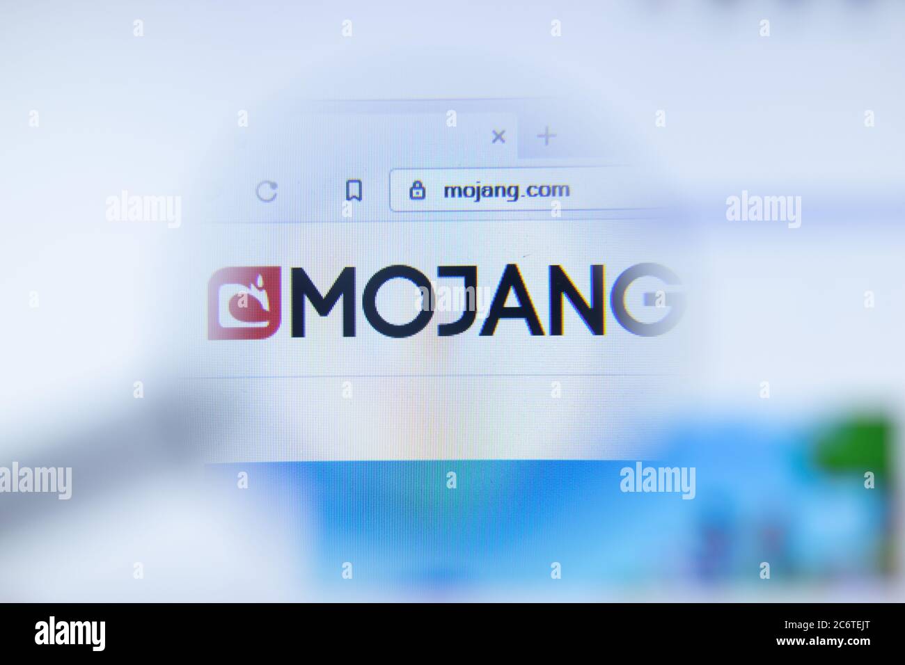 Mosca, Russia - 1 Giugno 2020: Sito web di Mojang con logo , Editoriale illustrativo Foto Stock