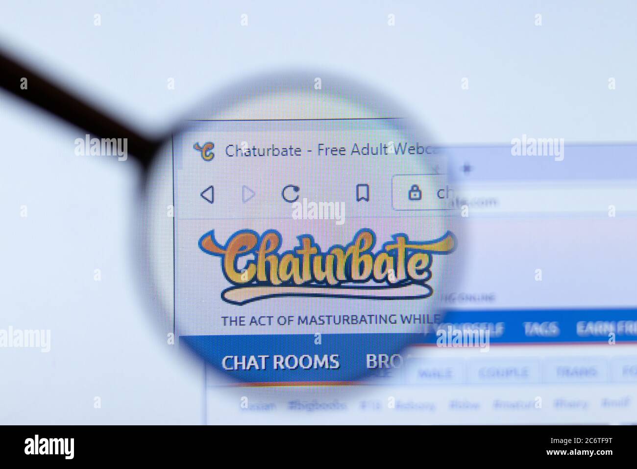 Mosca, Russia - 1 Giugno 2020: Sito web di Chaturbate con logo , Editoriale illustrativo Foto Stock