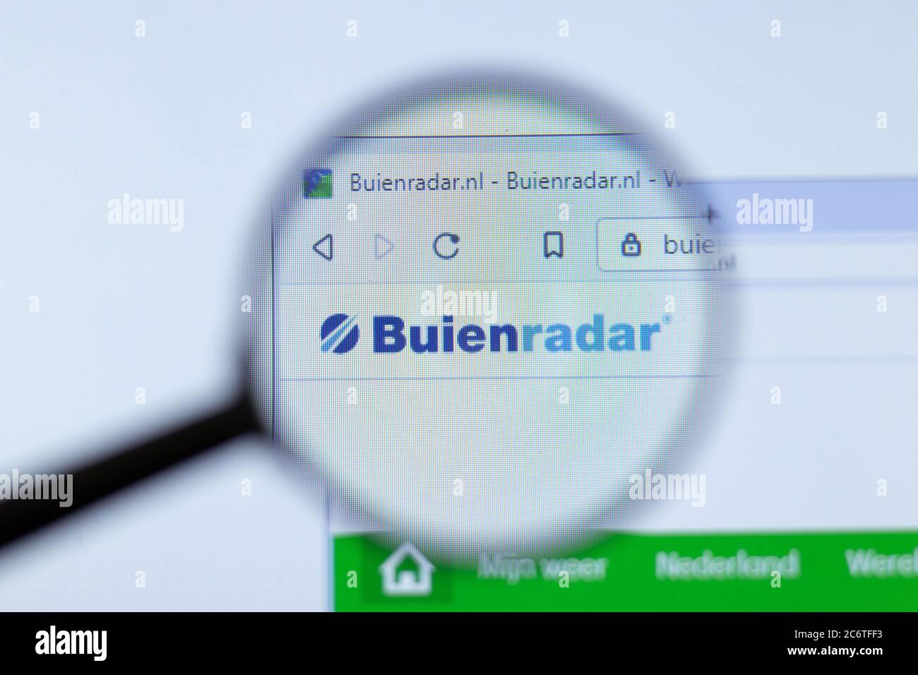 Mosca, Russia - 1 giugno 2020: Sito web Buienradar con logo , Editoriale illustrativo Foto Stock