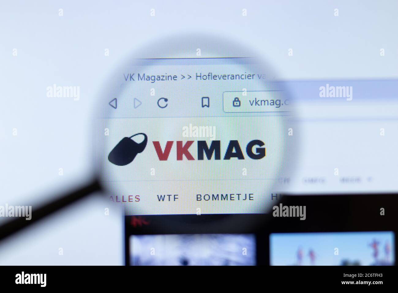 Mosca, Russia - 1 Giugno 2020: Sito web VkMag con logo , Editoriale illustrativo Foto Stock