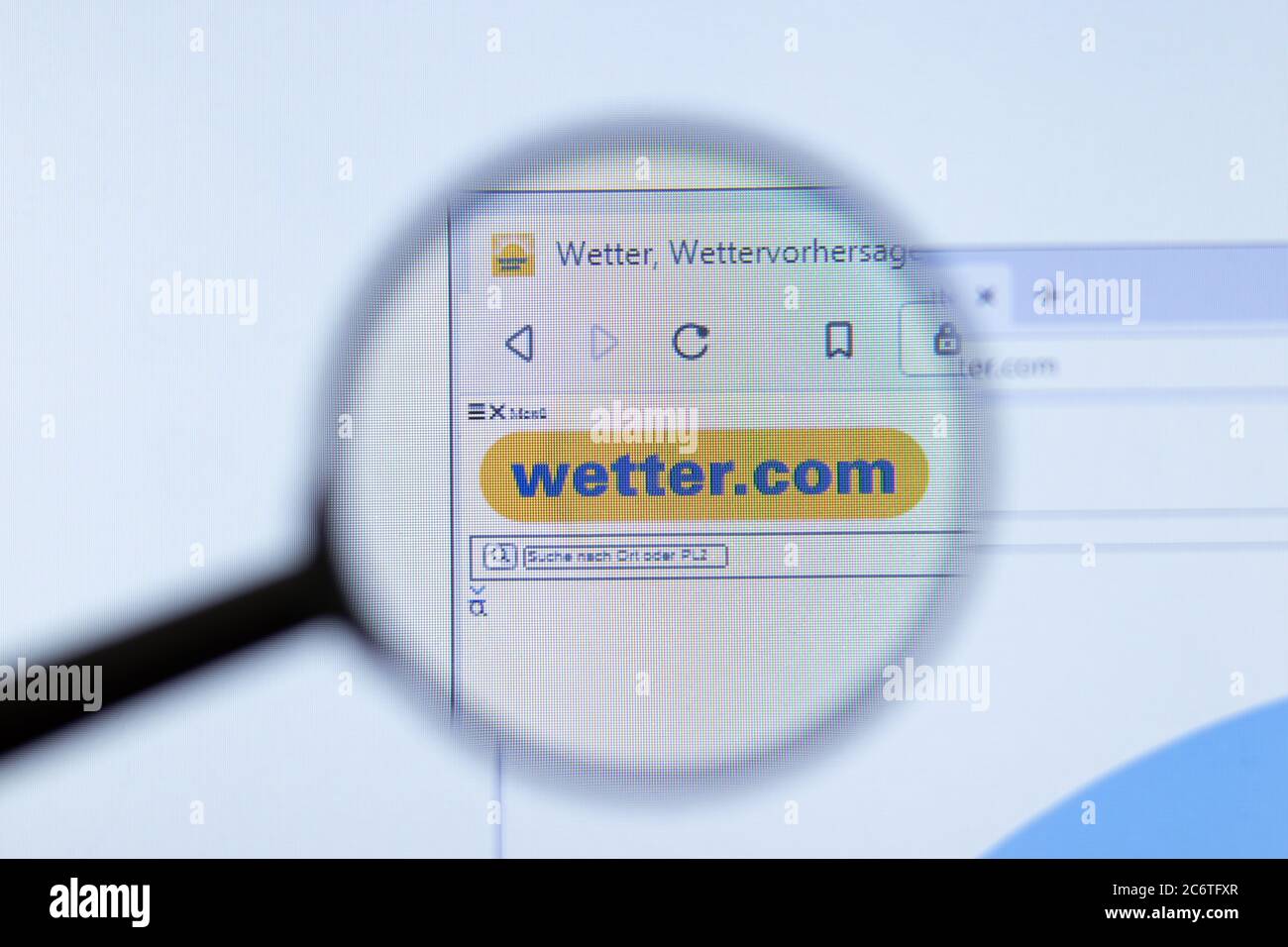 Mosca, Russia - 1 Giugno 2020: Sito web Wetter con logo , Editoriale illustrativo Foto Stock
