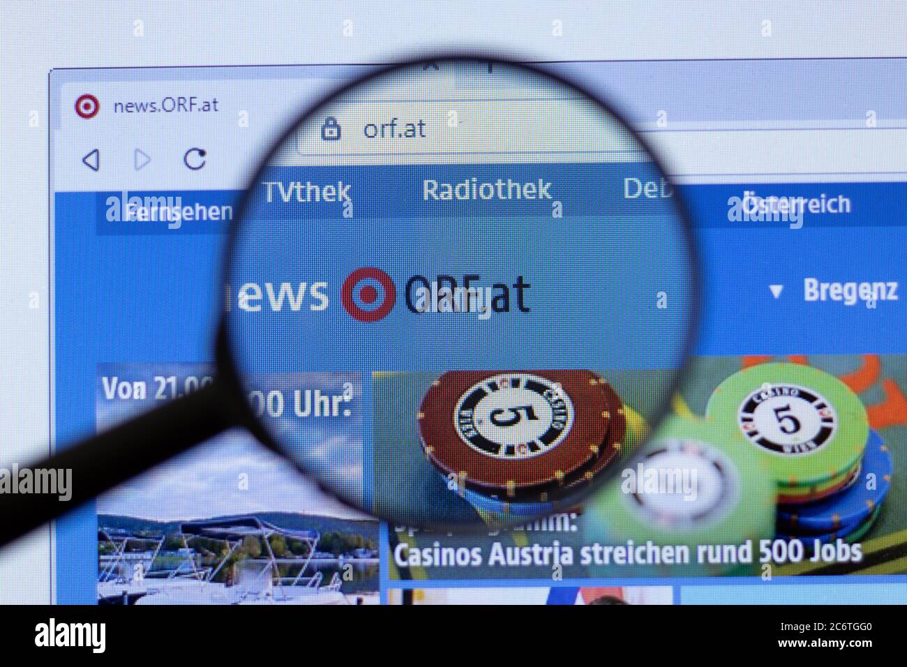 Mosca, Russia - 1 Giugno 2020: Sito ORF con logo , Editoriale illustrativo Foto Stock