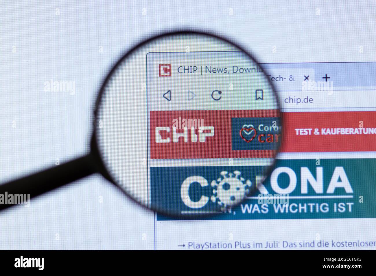 Mosca, Russia - 1 giugno 2020: CHIP sito web con logo , Editoriale illustrativo Foto Stock