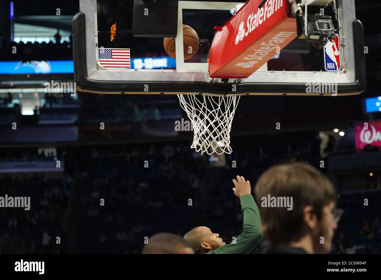 Orlando Magic ospita i Milwaukee Bucks all'Amway di Orlando, Florida, sabato 8 febbraio 2020. Foto: Marty Jean-Louis Foto Stock