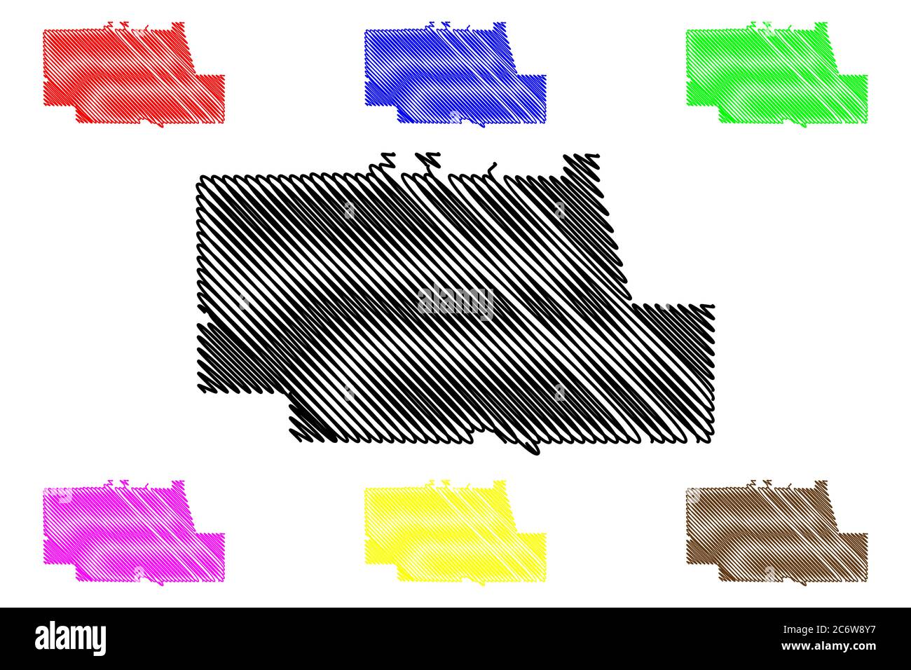 Pickens County, Georgia (Stati Uniti, Stati Uniti d'America, Stati Uniti, Stati Uniti, Stati Uniti) mappa illustrazione vettoriale, schizzo di scarabocchio mappa Pickens mappa Illustrazione Vettoriale