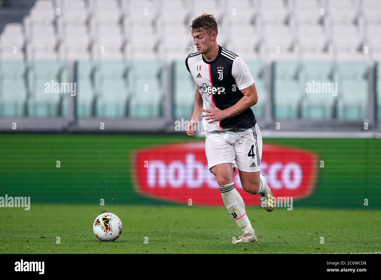 Torino (Italia). 11 Luglio 2020. Calcio italiano Serie A. Juventus FC vs Atalanta Bergamasca Calcio. Matthijs de ligt di Juventus FC . Foto Stock