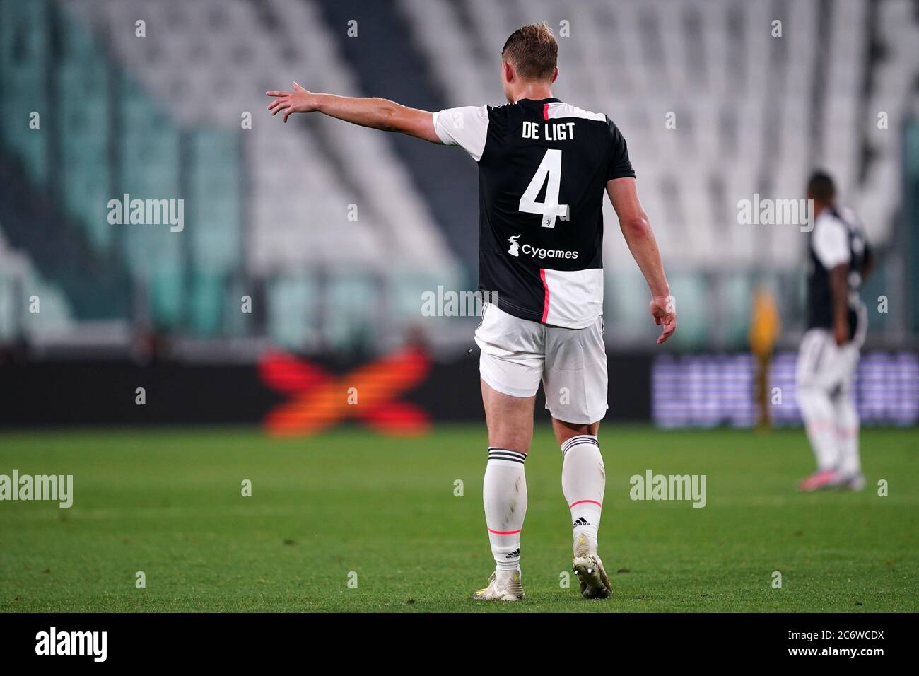 Torino (Italia). 11 Luglio 2020. Calcio italiano Serie A. Juventus FC vs Atalanta Bergamasca Calcio. Matthijs de ligt di Juventus FC . Foto Stock