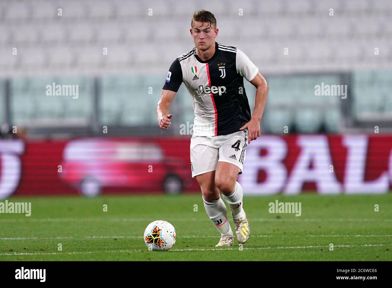 Torino (Italia). 11 Luglio 2020. Calcio italiano Serie A. Juventus FC vs Atalanta Bergamasca Calcio. Matthijs de ligt di Juventus FC . Foto Stock