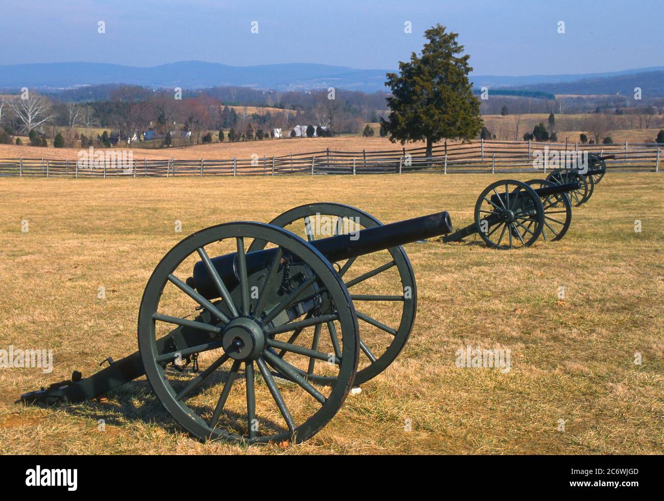 SHARPSBURG, MARYLAND, USA - cannone di artiglieria della Guerra civile al campo di battaglia nazionale di Antietam. Foto Stock