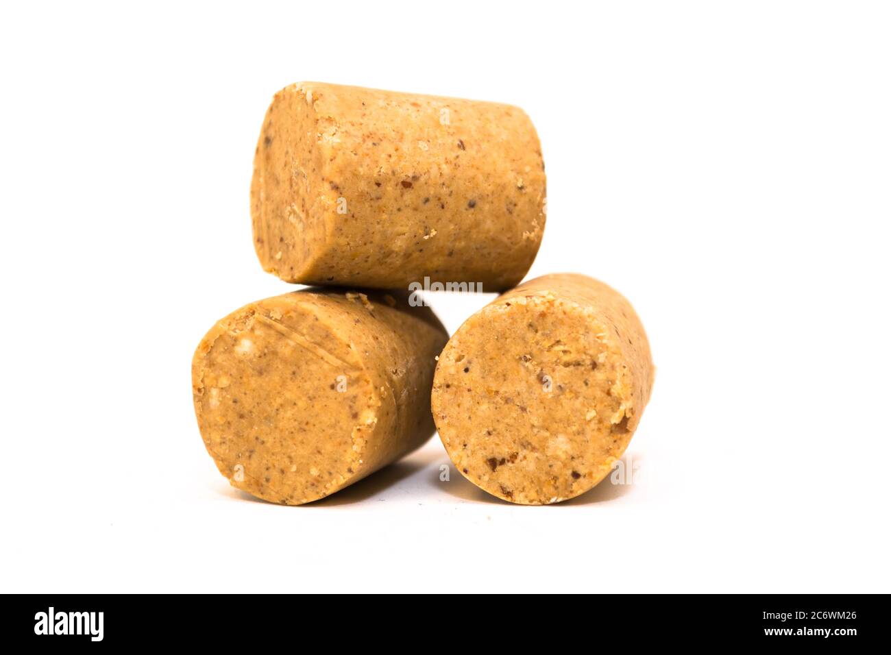 Paçoca, una caramella brasiliana fatta di arachidi, zucchero e sale Foto Stock