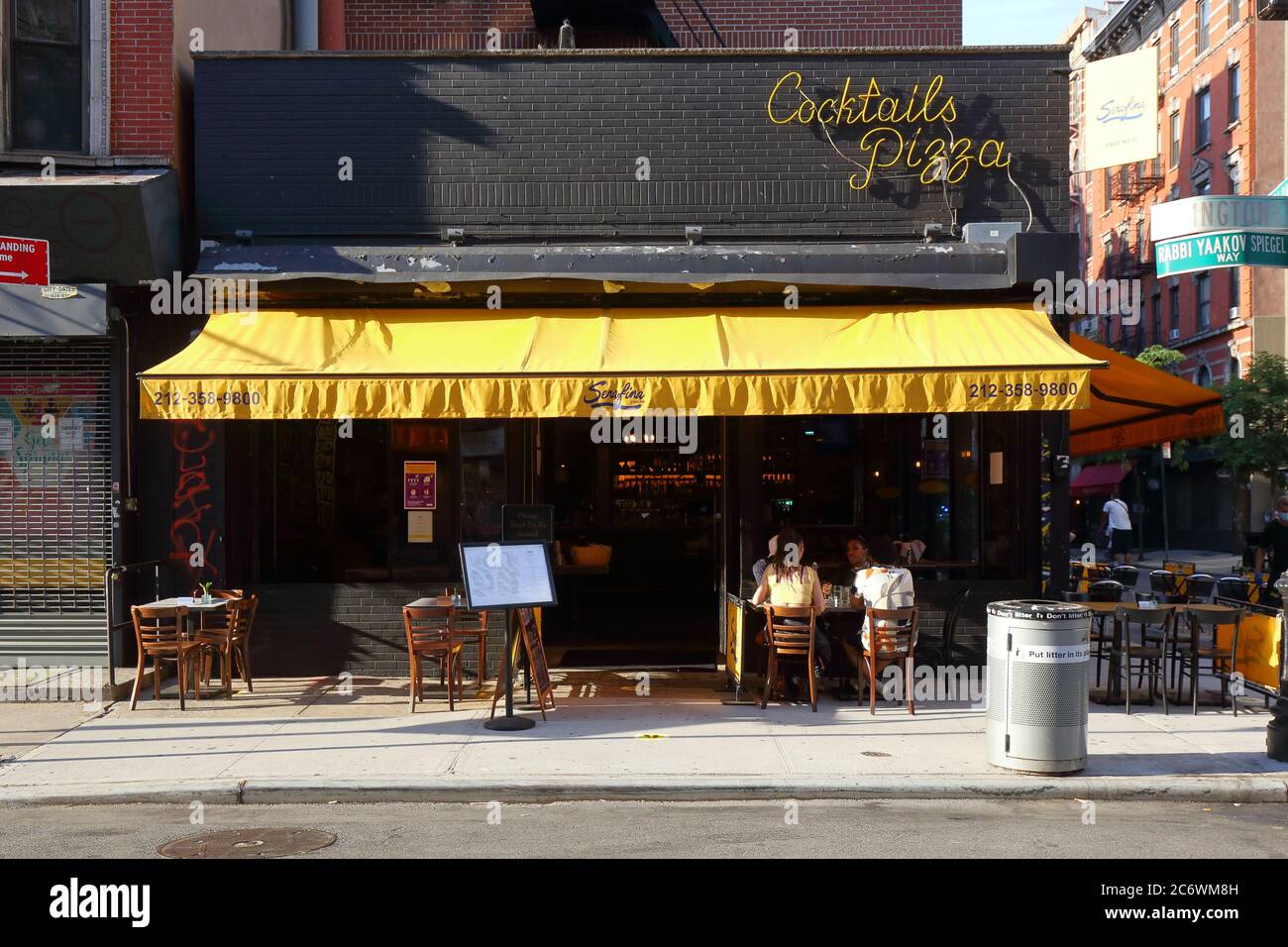 Serafina, 98 Rivington St, New York, NYC foto di un ristorante italiano nel Lower East Side di Manhattan. Foto Stock