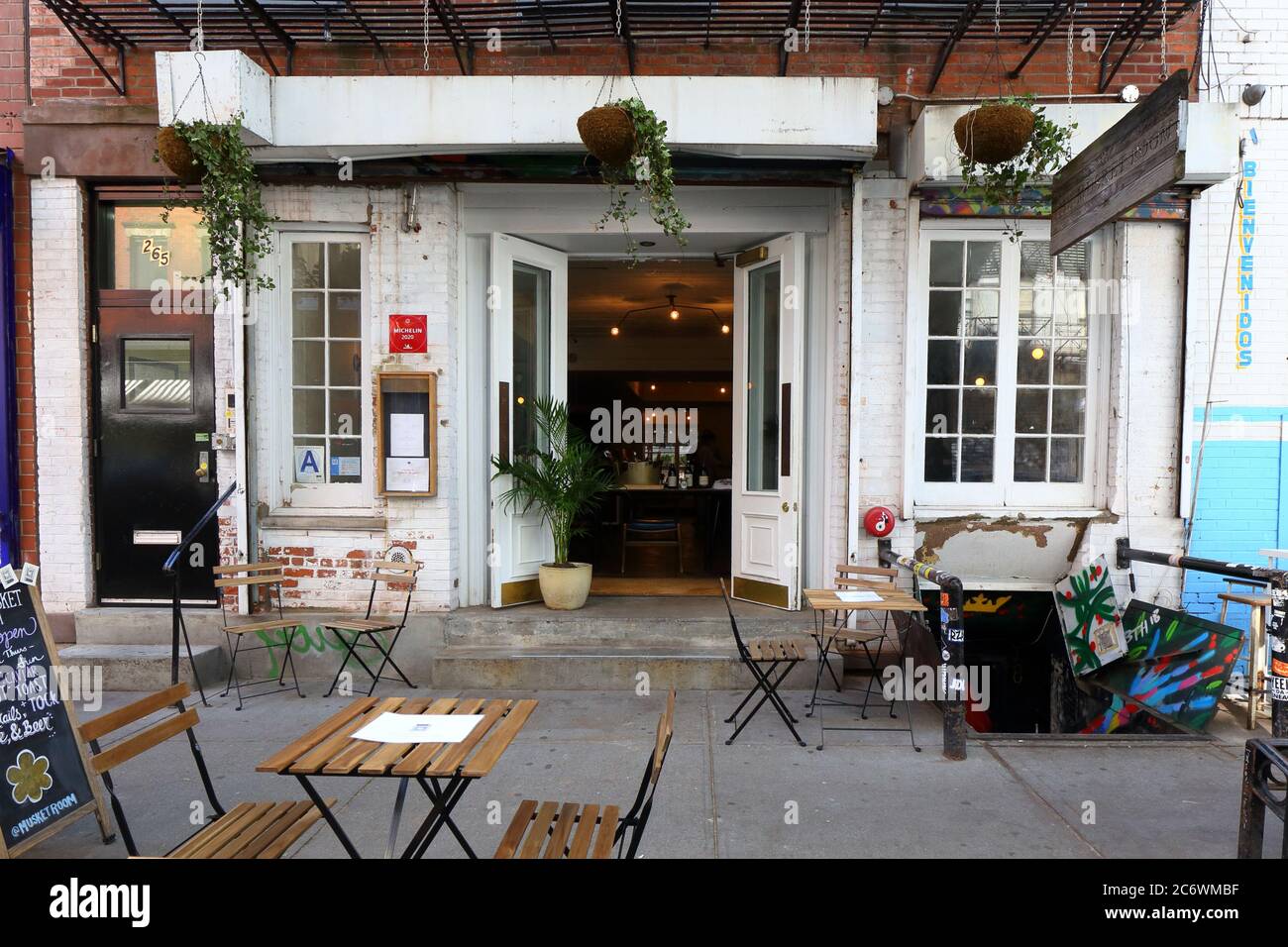 The Musket Room, 265 Elizabeth St, New York, NYC foto di un ristorante nel quartiere Nolita di Manhattan. Foto Stock