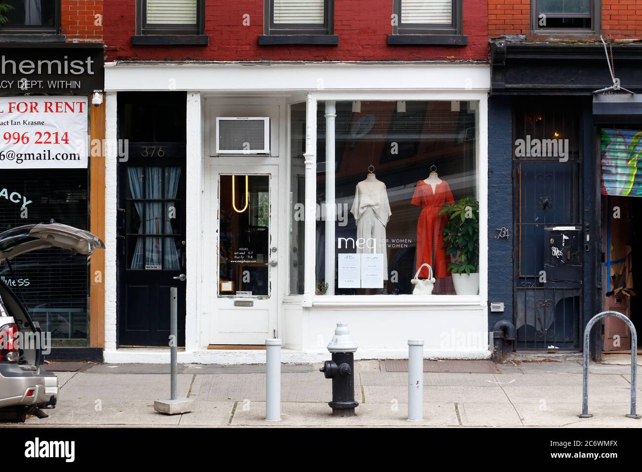Meg, 376 Atlantic Ave, Brooklyn, New York, NYC foto di una boutique di moda donna nel quartiere di Boerum Hill. Foto Stock