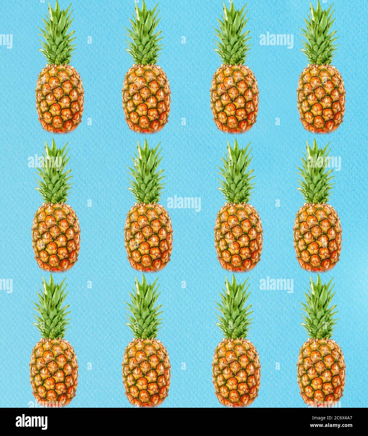 Sfondo di ananas colorato - motivo senza giunture Foto Stock