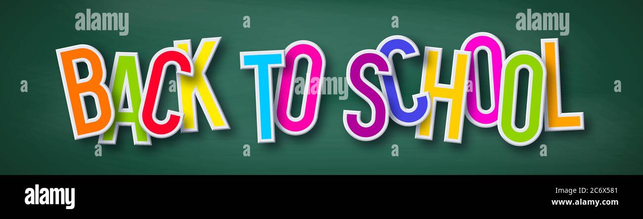 Torna alla tipografia a scuola. Illustrazione Vettoriale