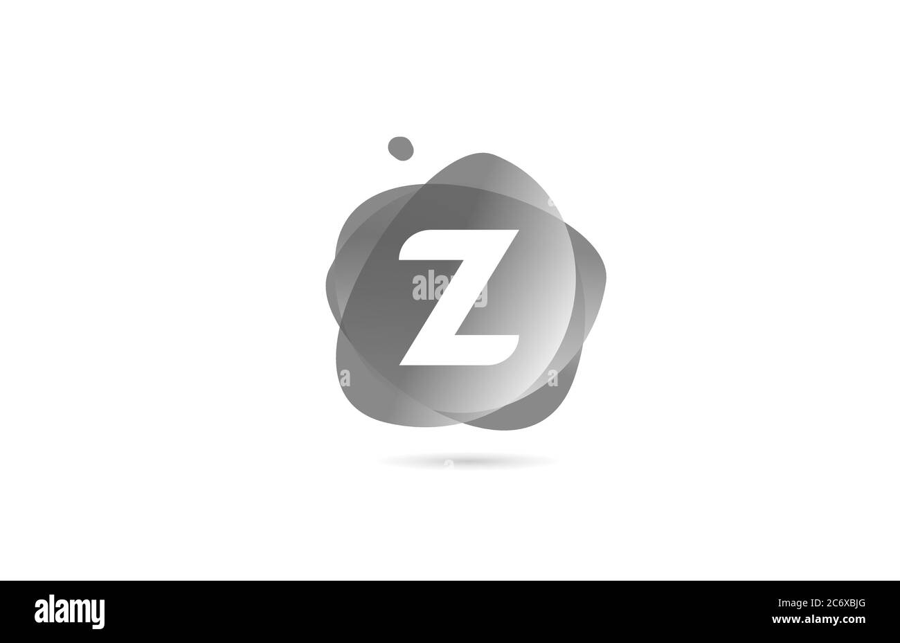 Logo con lettera in alfabeto Z bianco nero per aziende e aziende con design sfumato. Colore pastello per l'identità aziendale Illustrazione Vettoriale