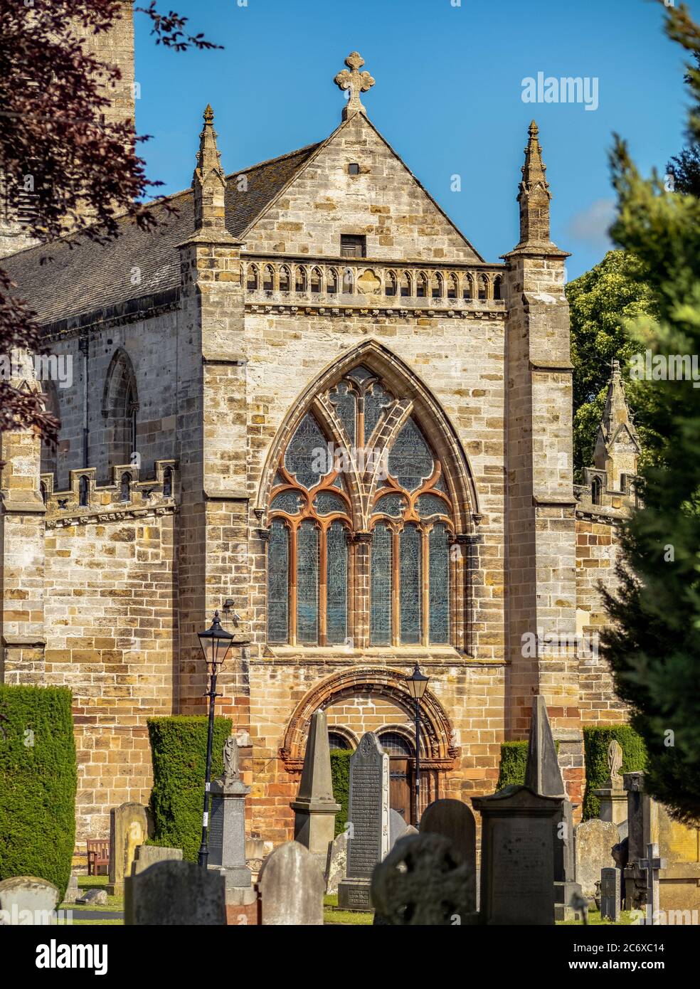 La Collegiata di Santa Maria la Vergine, una chiesa parrocchiale della Scozia a Haddington, East Lothian, Scozia, Regno Unito. Foto Stock
