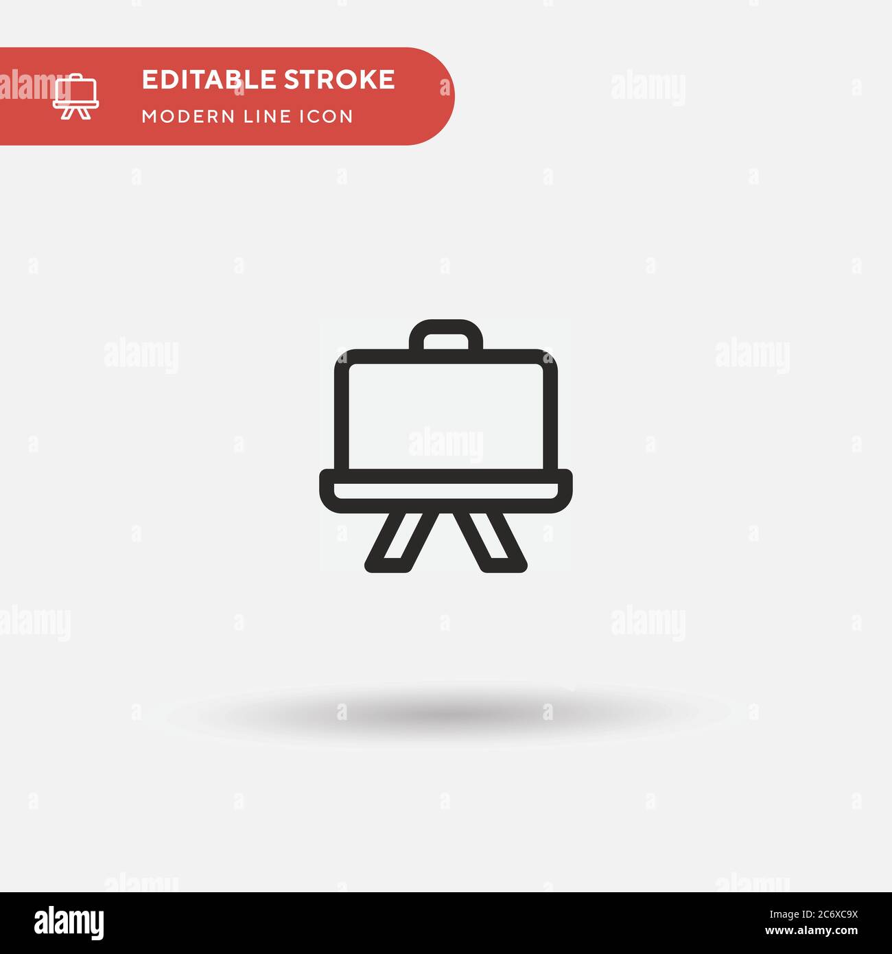 Icona vettore semplice Canvas. Modello di disegno simbolo illustrazione per elemento UI mobile Web. Pittogramma moderno a colori perfetto su tratto modificabile. quadro strumenti Illustrazione Vettoriale