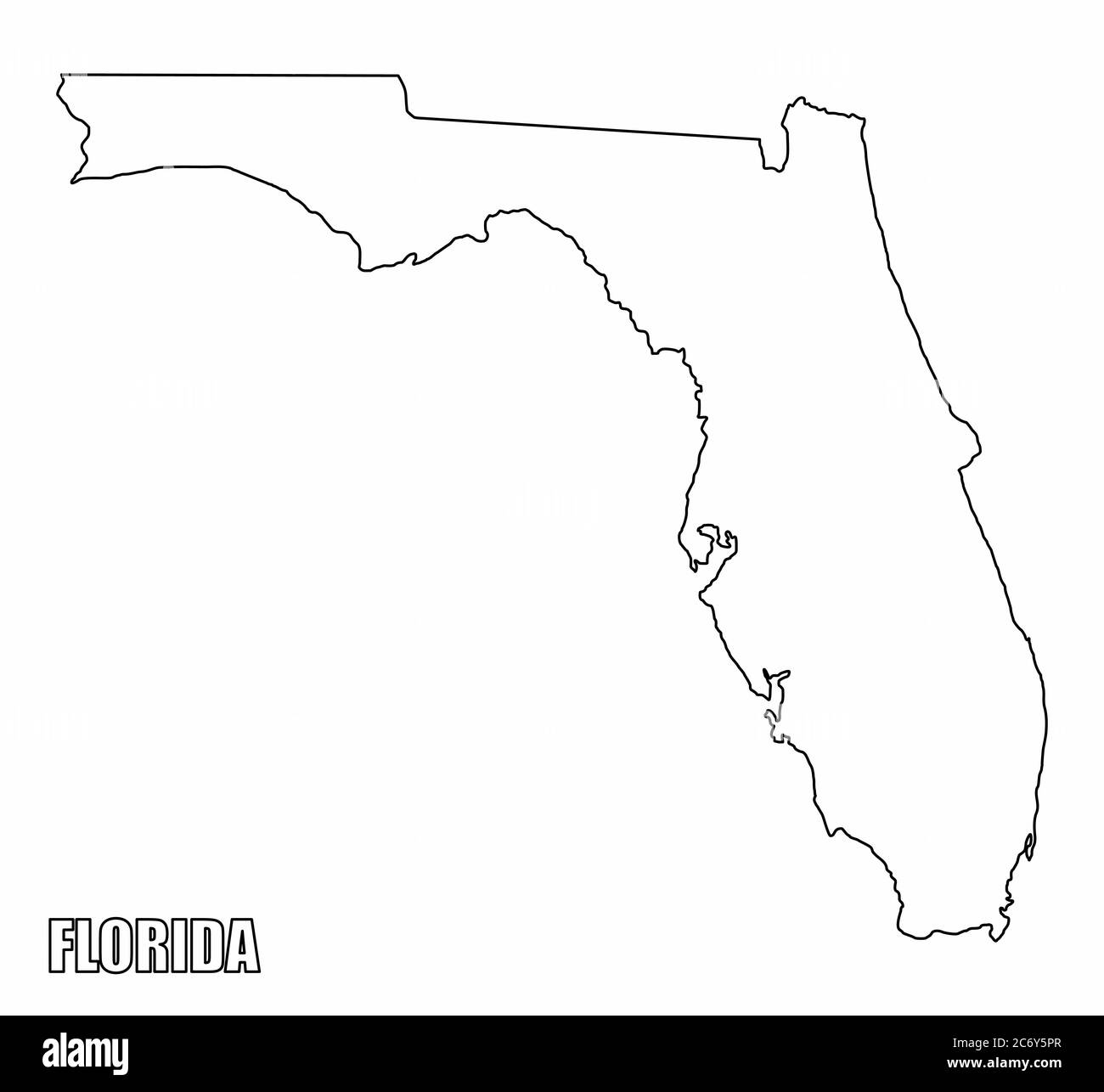 Mappa della Florida Illustrazione Vettoriale