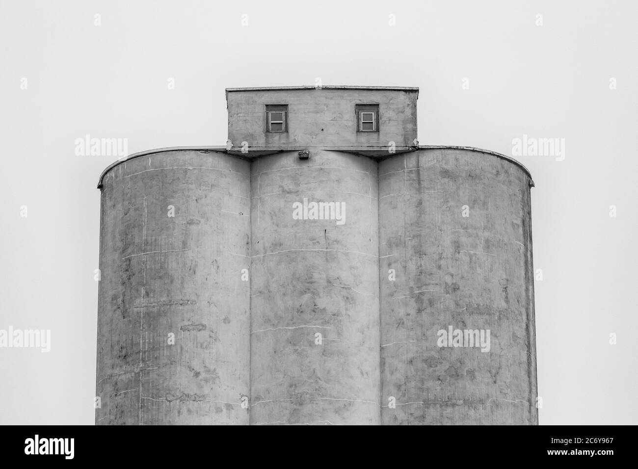 Silos di grano della Hansen Mueller Grain Co. Sul lungomare di Superior, Wisconsin, USA [No property release; disponibile per la licenza editoriale Foto Stock