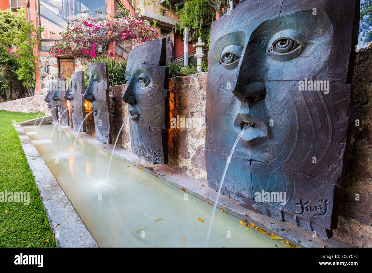 Una scultura di Carlos Terres a Terrescalli in Lagos de Moreno, Jalisco, Messico. Foto Stock