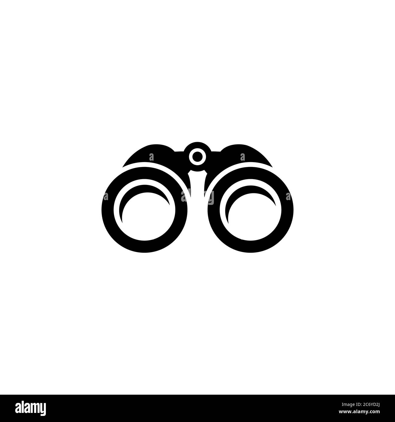 Icona binoculare. Simbolo di zoom. Vettore su sfondo bianco isolato. EPS 10 Illustrazione Vettoriale