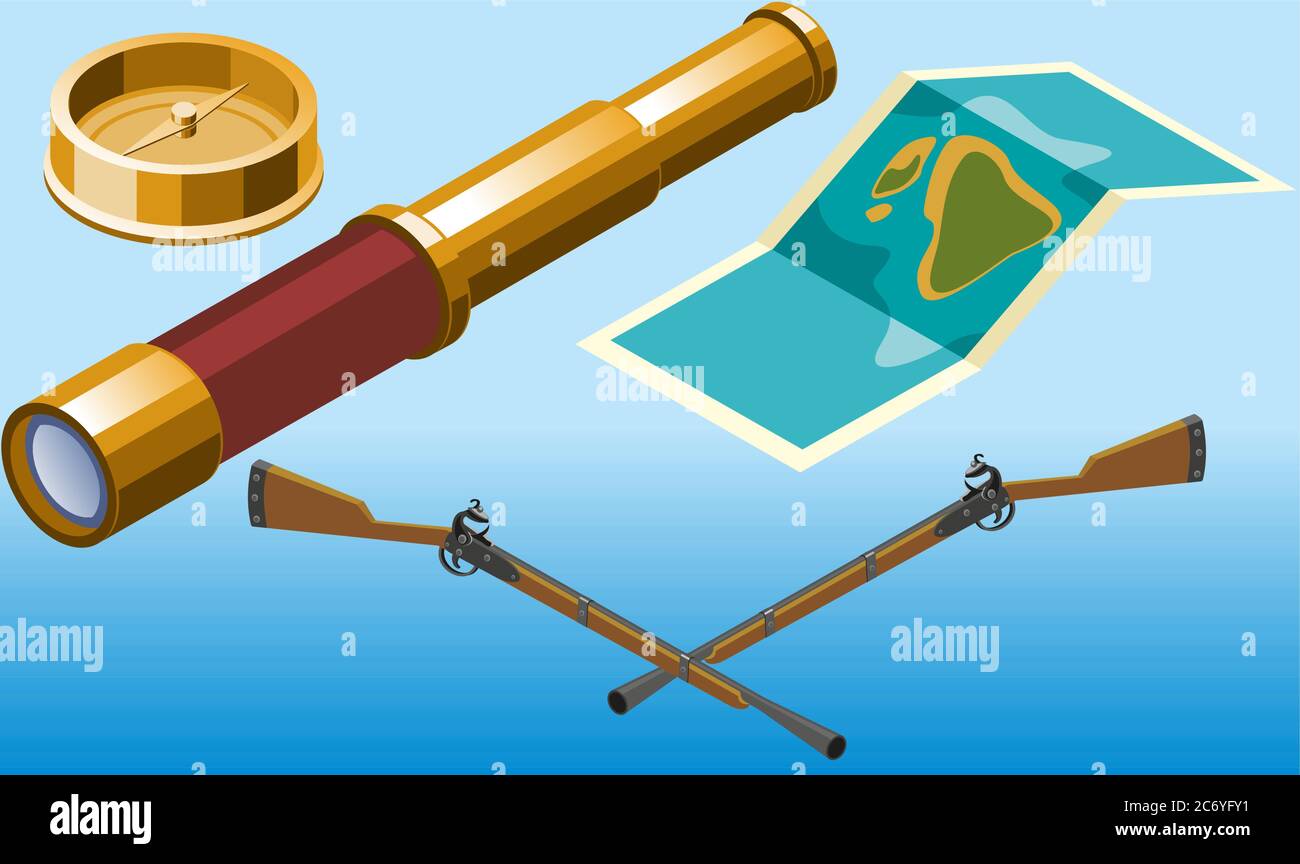 simk up illustrazione del gioco di caccia al tesoro su sfondi astratti Illustrazione Vettoriale