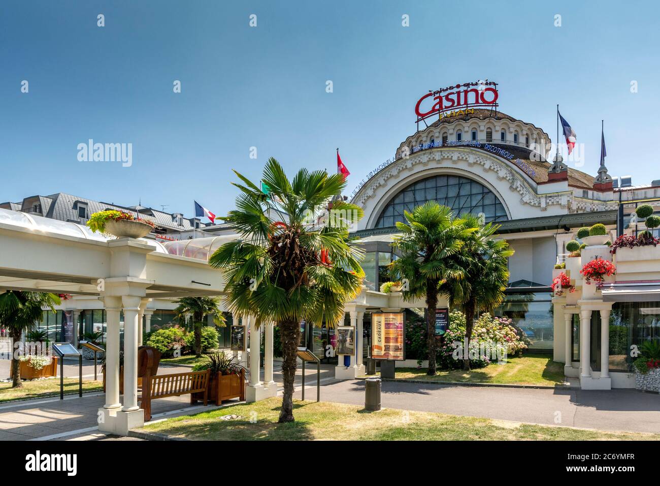 Casinò Evian. Evian-les-Bains sul lago Leman. Alta Savoia. Auvergne Rhone Alpes.France, Foto Stock