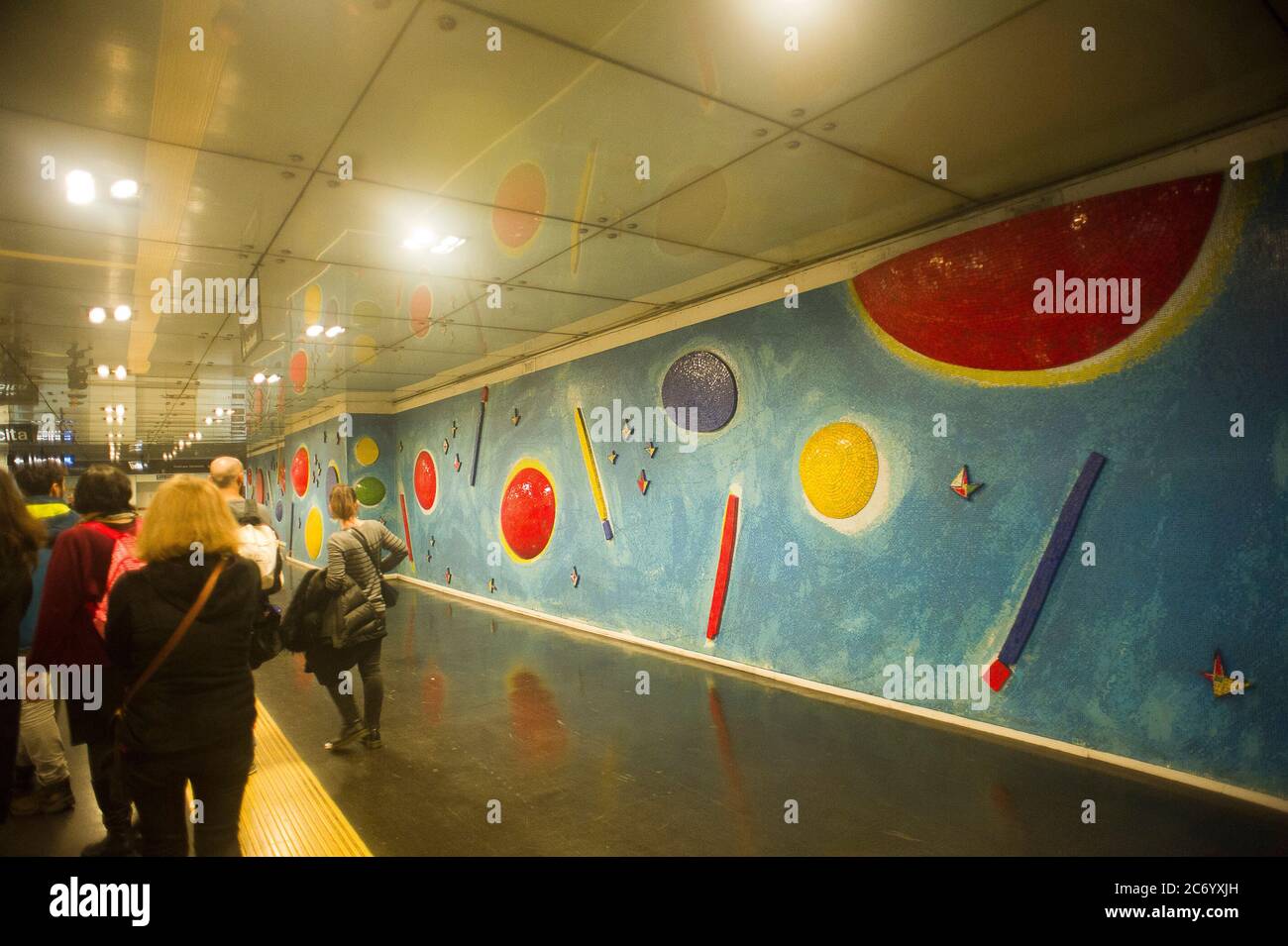 Europa, Italia, Campania, Napoli, stazione della metropolitana di Dante dell'artista Jannis Kounellis Foto Stock