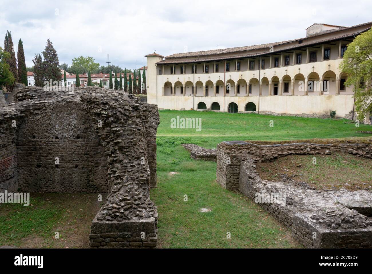 Arezzo ist eine Stadt mit 100 000 Einwohnern in der mittelitalienischen Region Toskana, nordöstlich von Siena. Sie ist Hauptstadt der gleichnamigen Pr Foto Stock