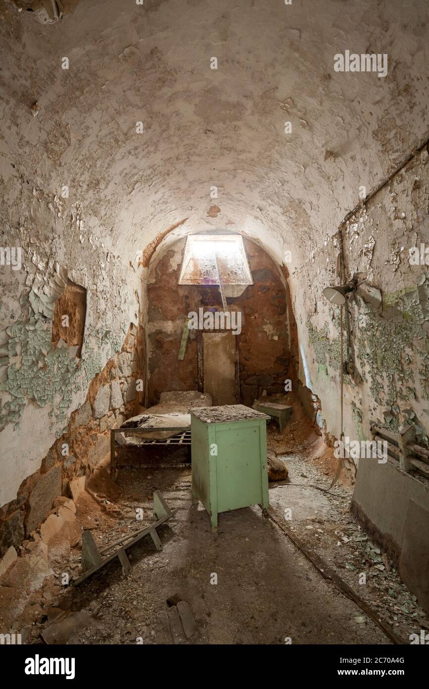 Cella di derelict, Penitenziario dello Stato Orientale (ESP), Philadelphia, Pennsylvania, Stati Uniti Foto Stock