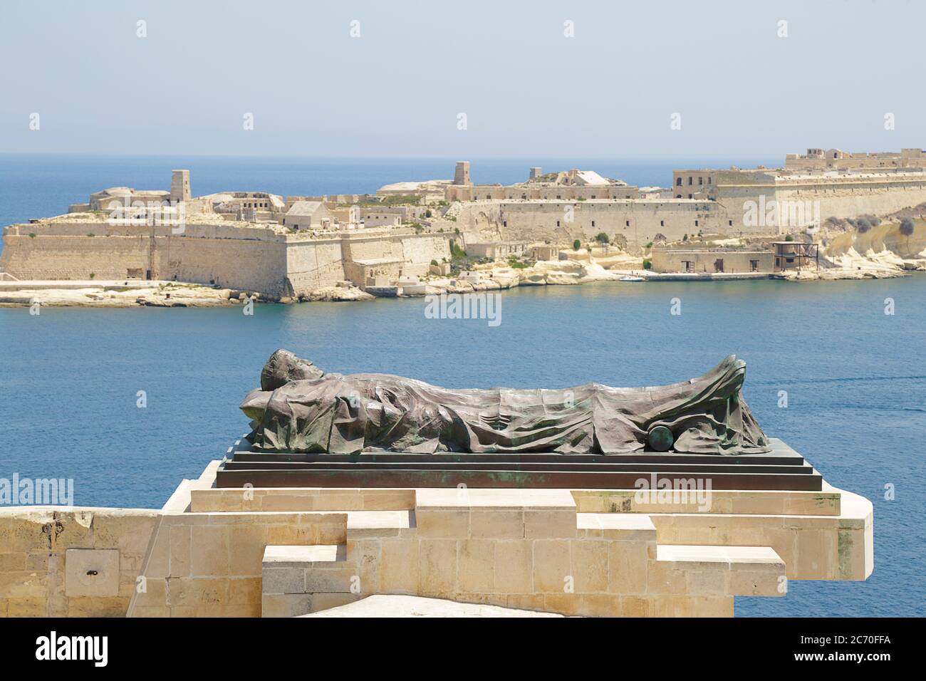 Assedio Campana di guerra Memorial nella Valletta. Malta Foto Stock