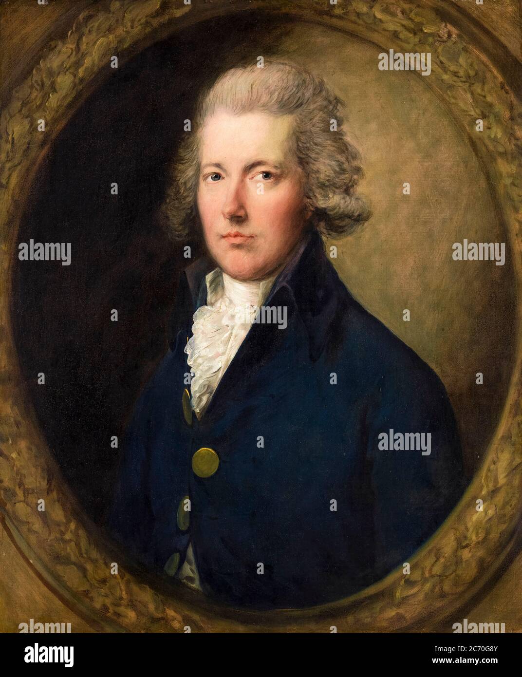 William Pitt il giovane (1759-1806), primo ministro britannico 1783-1801 e 1804-1806, ritratto dello Studio di Thomas Gainsborough, 1787-1789 Foto Stock
