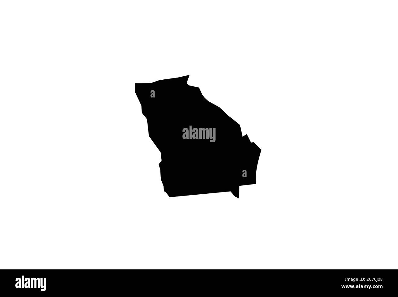Mappa della Georgia illustrazione vettoriale dello stato degli Stati Uniti Illustrazione Vettoriale