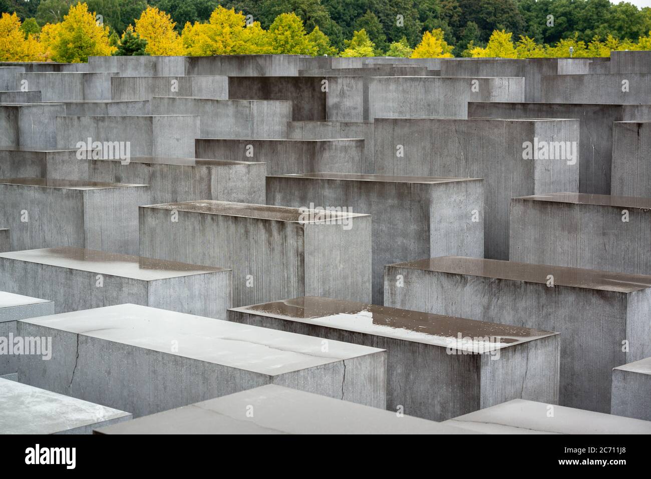 Berlino, Germania - 18 settembre 2013: il memoriale della assassinato ebrei d'Europa. Foto Stock