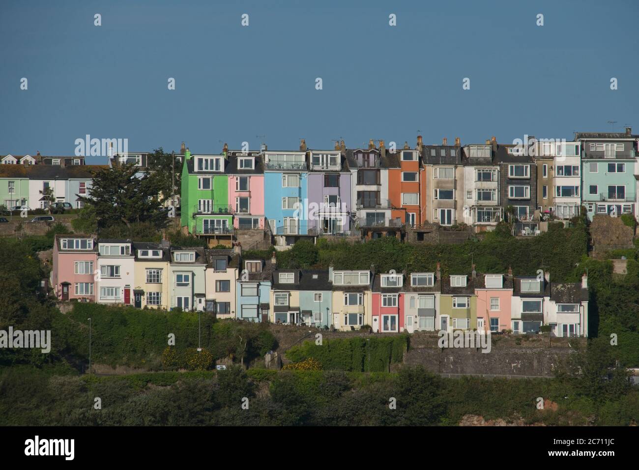 Vista mattutina sul porto di Brixham Foto Stock